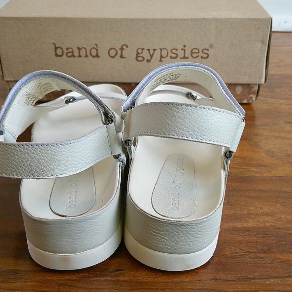 B.O.G Band of the Free Newport Sandals White Leather Casual Shoes Size 7 - Picture 3 of 12